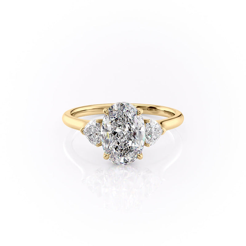 The Hearts Liv Set With A 2 Carat Oval Lab Diamond
