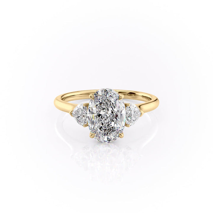 The Hearts Liv Set With A 2 Carat Oval Lab Diamond