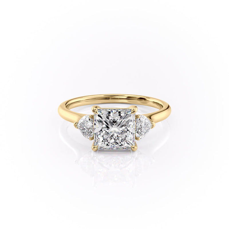 The Hearts Liv Set With A 2 Carat Princess Lab Diamond