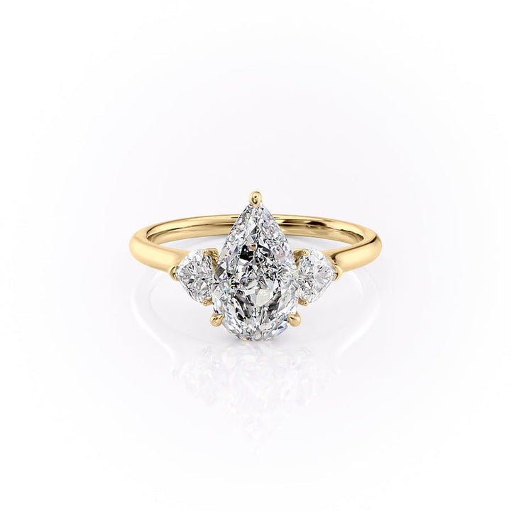 The Hearts Liv Set With A 2 Carat Pear Lab Diamond