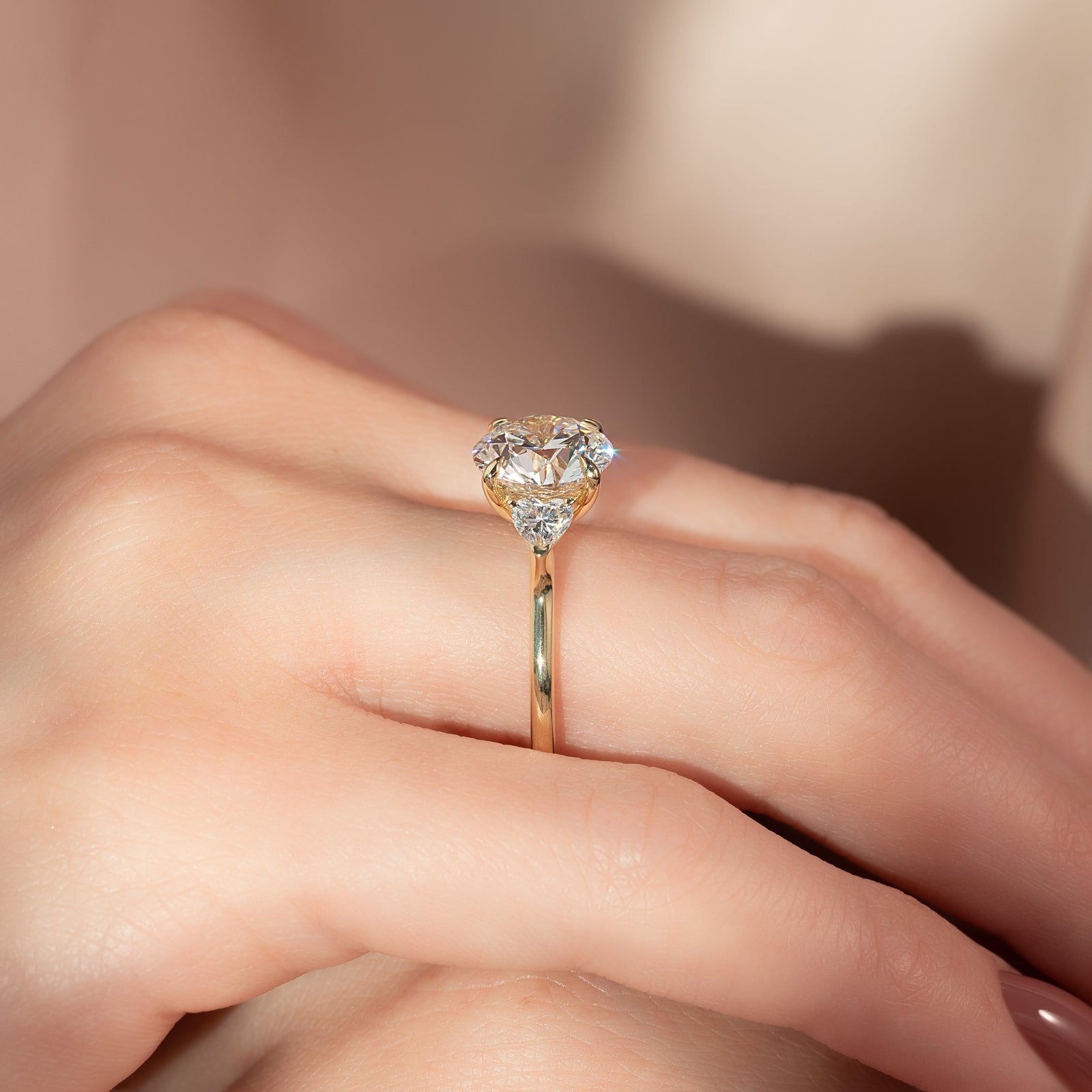 The Hearts Liv Set With A 2 Carat Round Lab Diamond