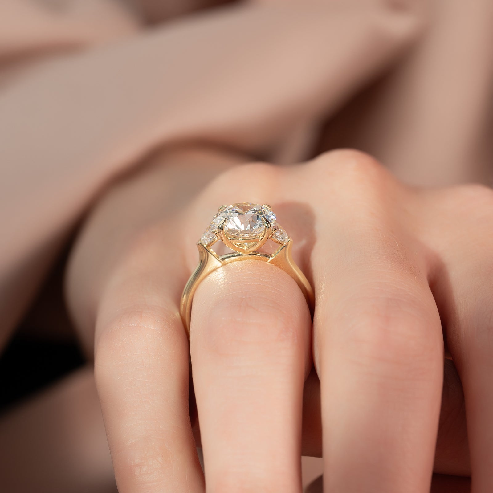 The Hearts Liv Set With A 2 Carat Round Lab Diamond