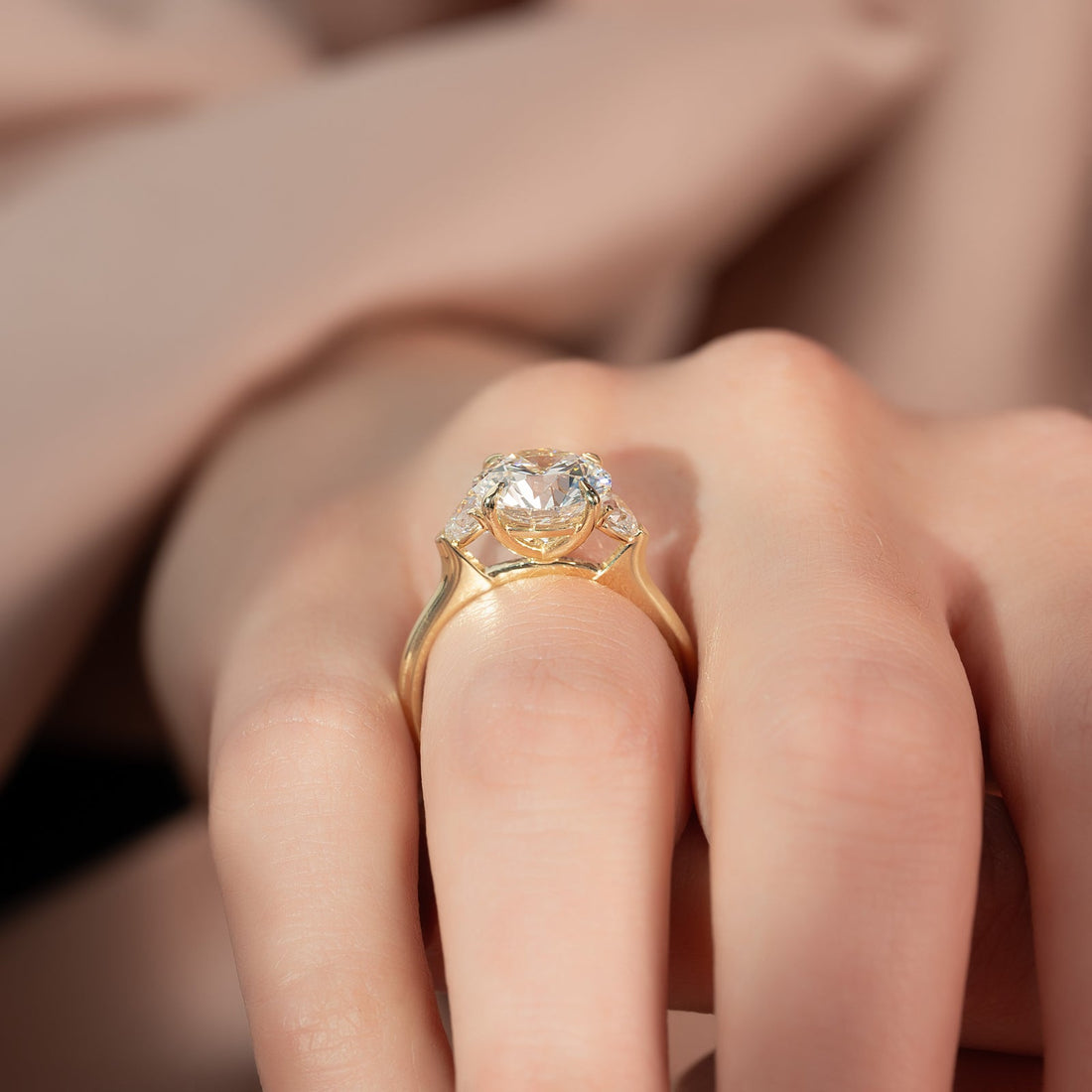 The Hearts Liv Set With A 2 Carat Round Lab Diamond