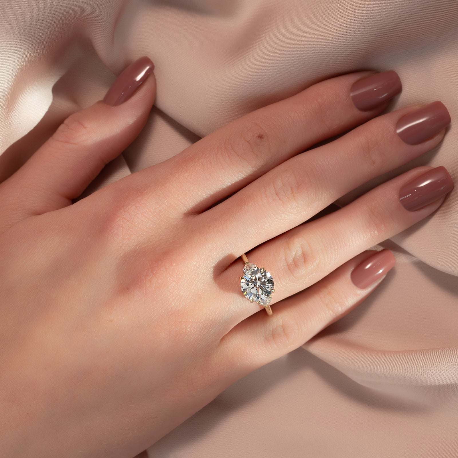 The Hearts Liv Set With A 2 Carat Round Lab Diamond