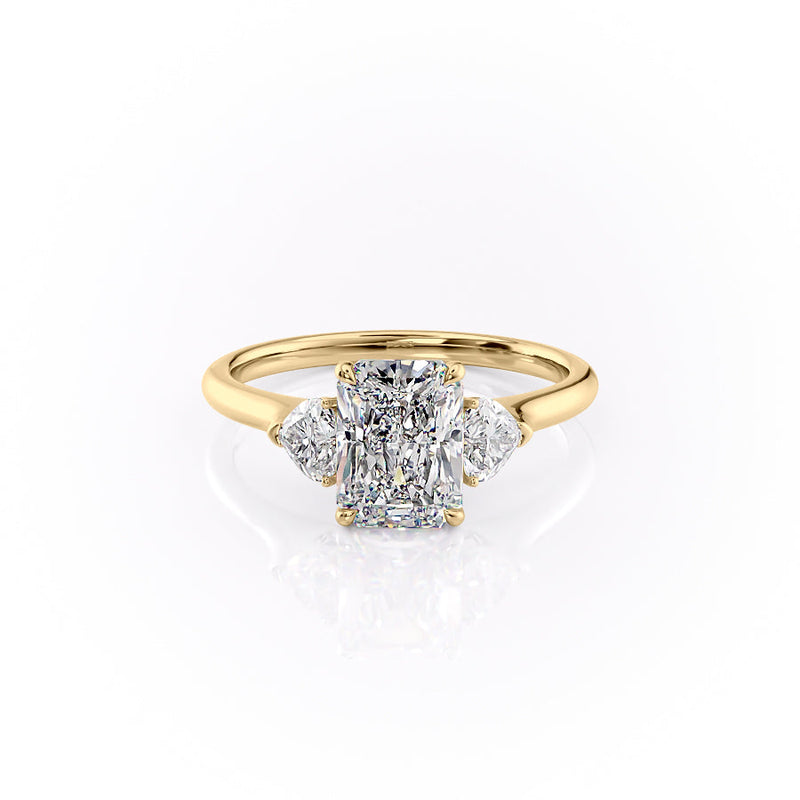 The Hearts Liv Set With A 2 Carat Radiant Lab Diamond
