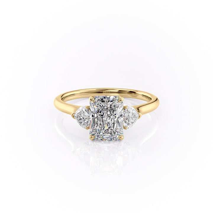 The Hearts Liv Set With A 2 Carat Radiant Lab Diamond