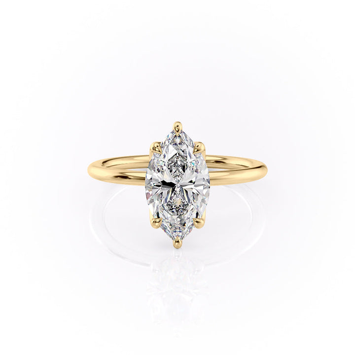 The Lisa Set With A 2 Carat Marquise Lab Diamond
