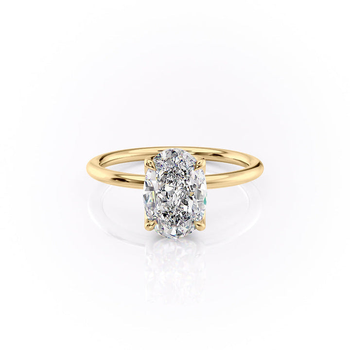 The Lisa Set With A 2 Carat Oval Lab Diamond