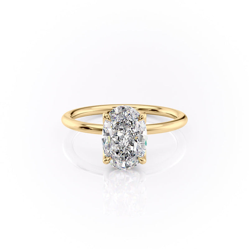 The Lisa Set With A 2 Carat Oval Lab Diamond
