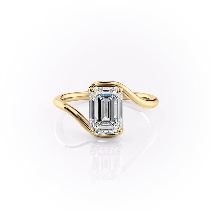 The Skyler Set With A 2 Carat Emerald Lab Diamond