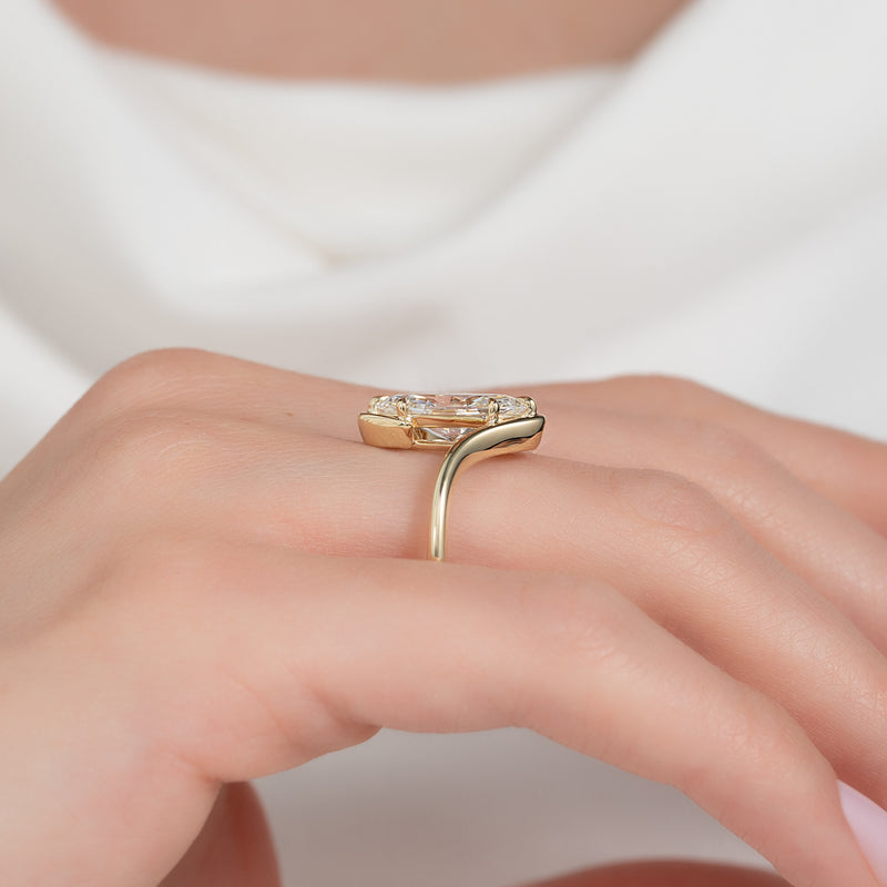 The Skyler Set With A 2 Carat Marquise Lab Diamond