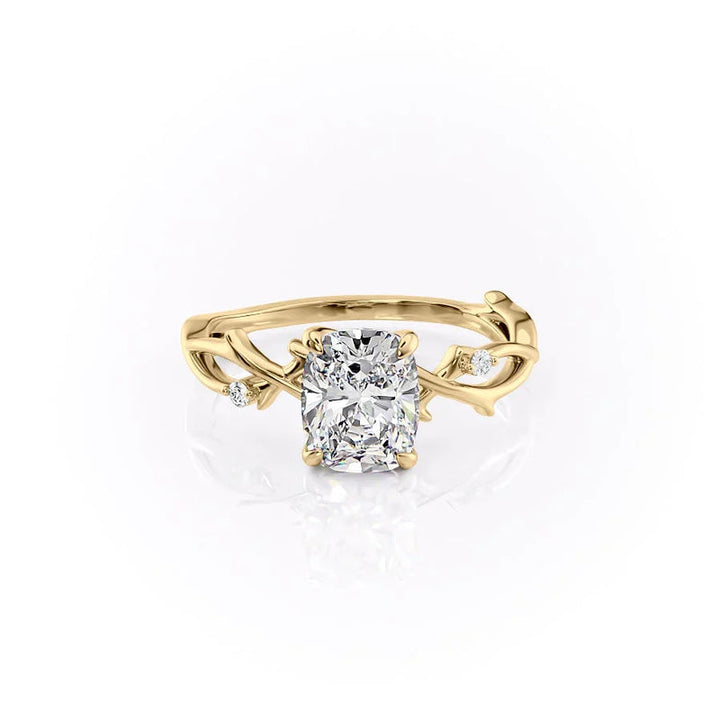 The Twig Set With A 2 Carat Elongated Cushion Lab Diamond