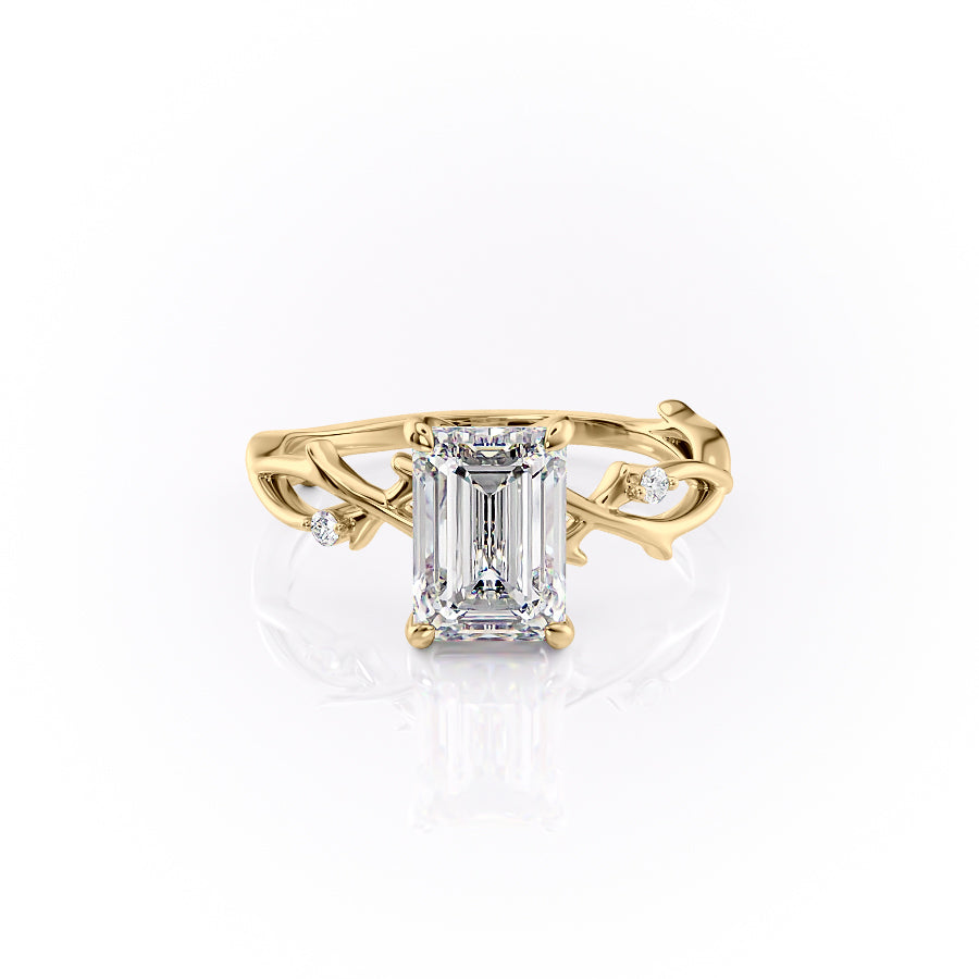 The Twig Set With A 2 Carat Emerald Lab Diamond