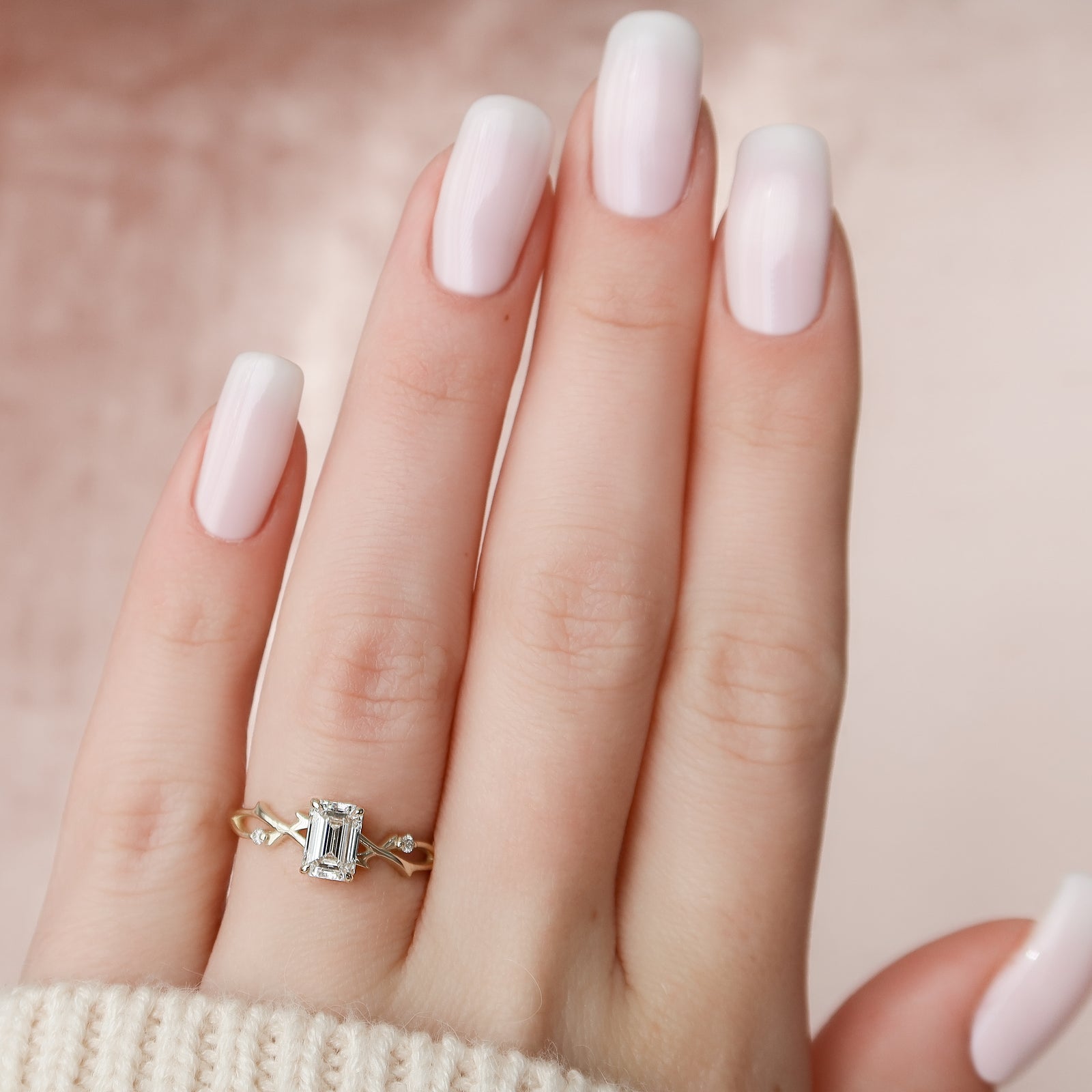 The Twig Set With A 2 Carat Emerald Lab Diamond