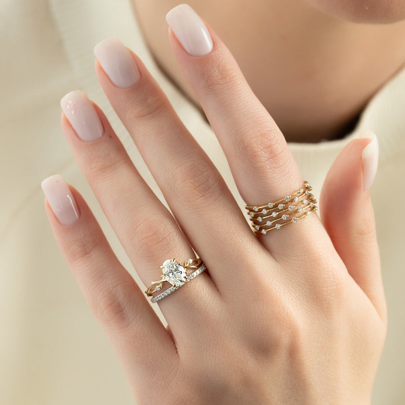 The Twig Set With A 2 Carat Oval Lab Diamond