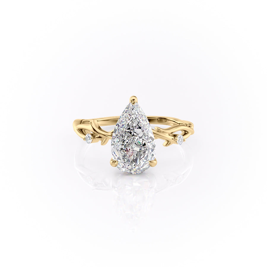 The Twig Set With A 2 Carat Pear Lab Diamond