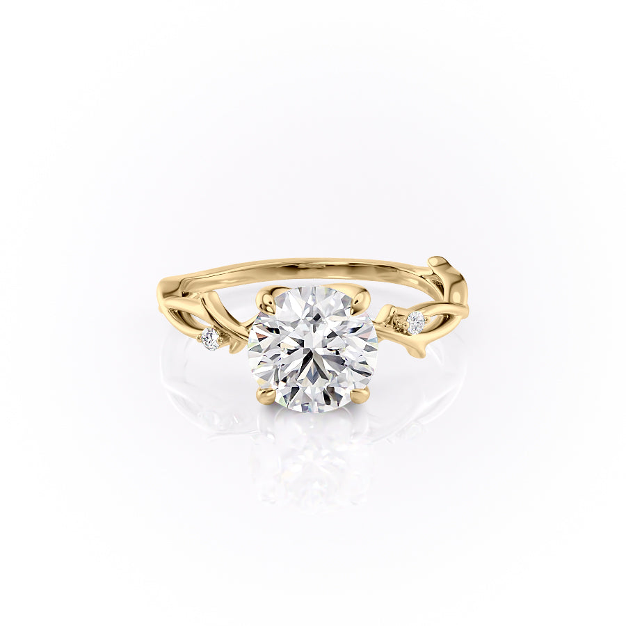 The Twig Set With A 2 Carat Round Lab Diamond