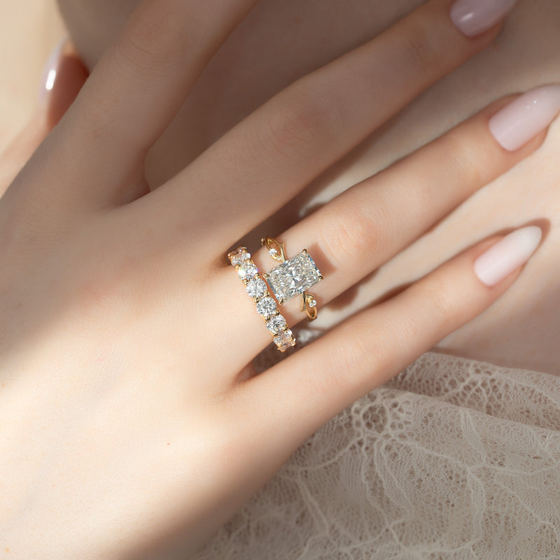 The Twig Set With A 2 Carat Radiant Lab Diamond