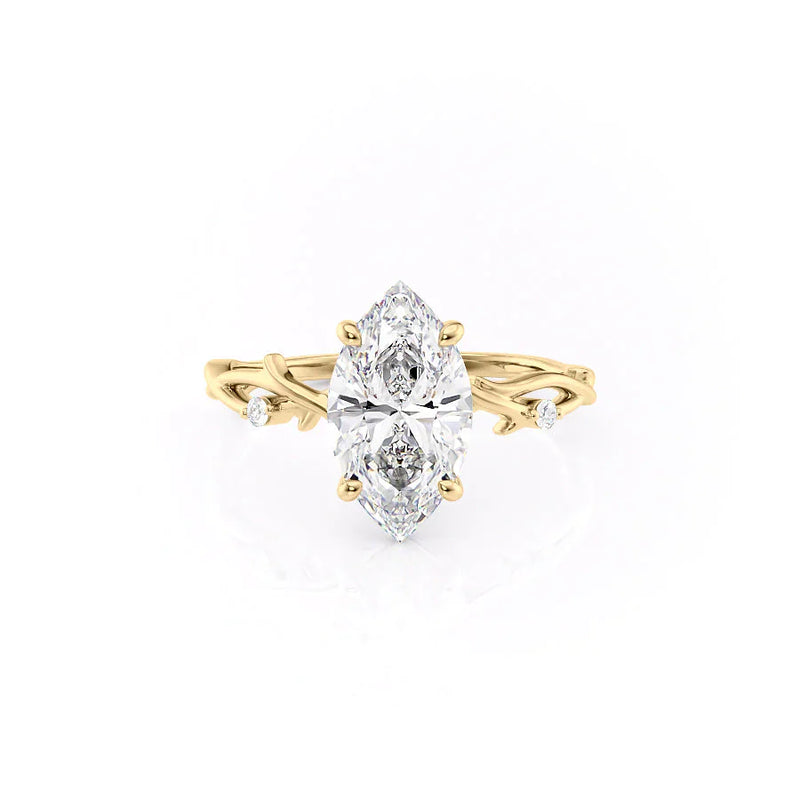 The Twig Set With A 2 Carat Marquise Lab Diamond