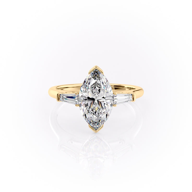 The Parker Set With A 2 Carat Marquise Lab Diamond