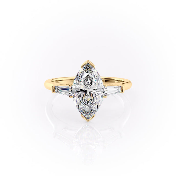 The Parker Set With A 2 Carat Marquise Lab Diamond