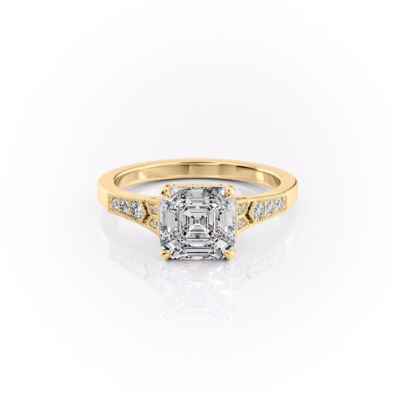 The Dianne Set With A 2.5 Carat Asscher Lab Diamond