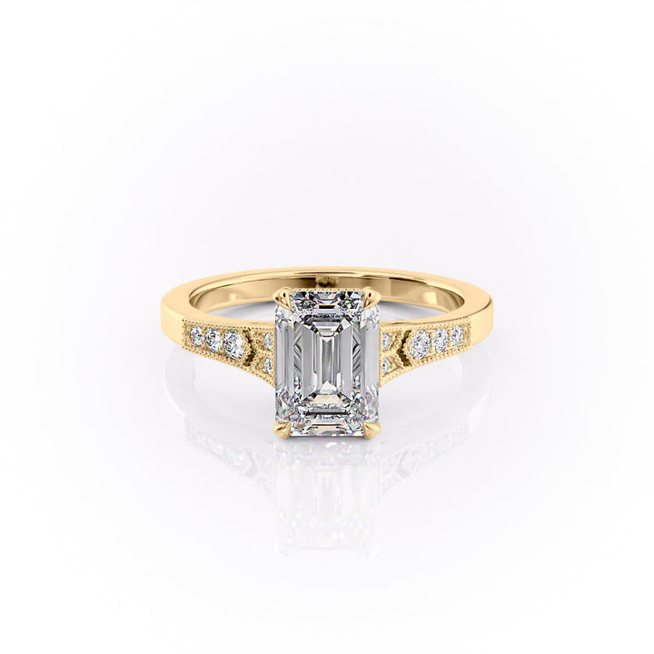 The Dianne Set With A 2.5 Carat Emerald Lab Diamond