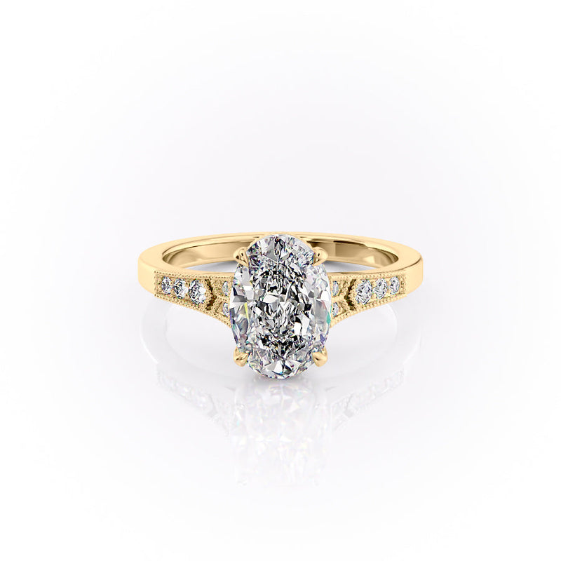 The Dianne Set With A 2 Carat Oval Lab Diamond