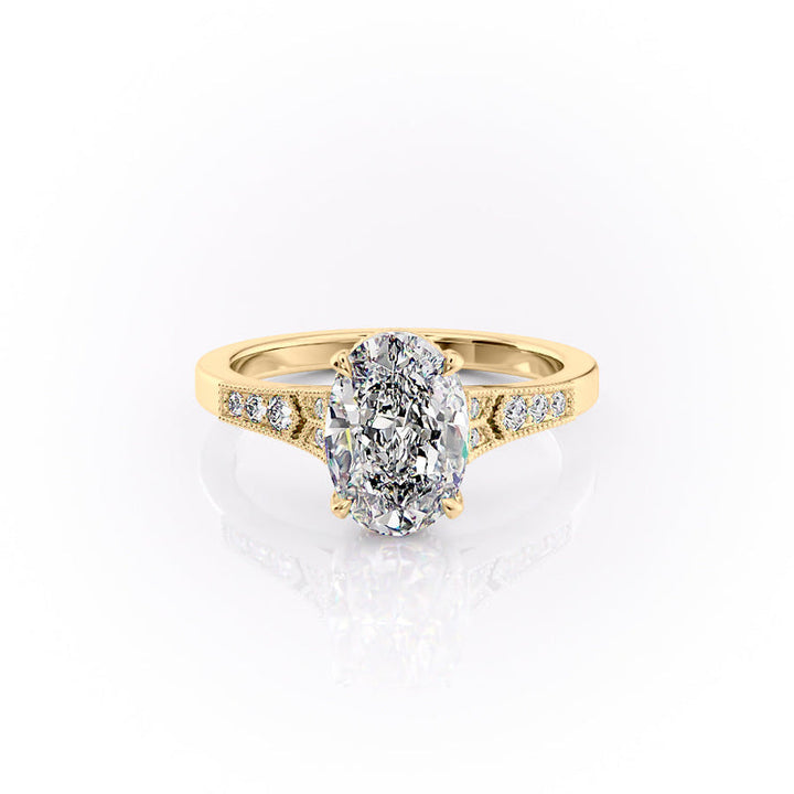 The Dianne Set With A 2 Carat Oval Lab Diamond