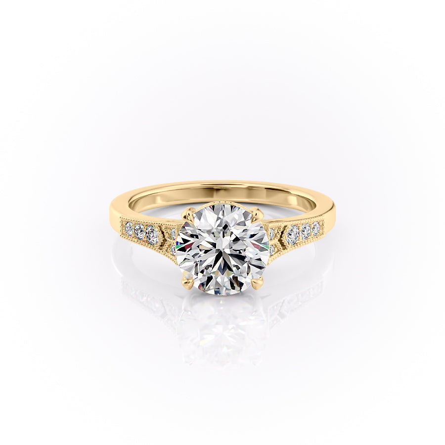 The Dianne Set With A 2 Carat Round Lab Diamond