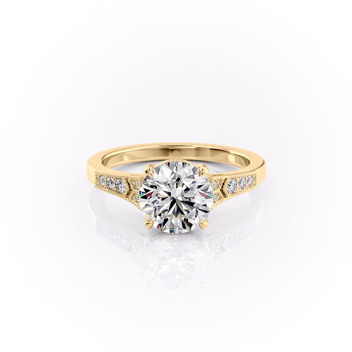 The Dianne Set With A 2 Carat Round Lab Diamond