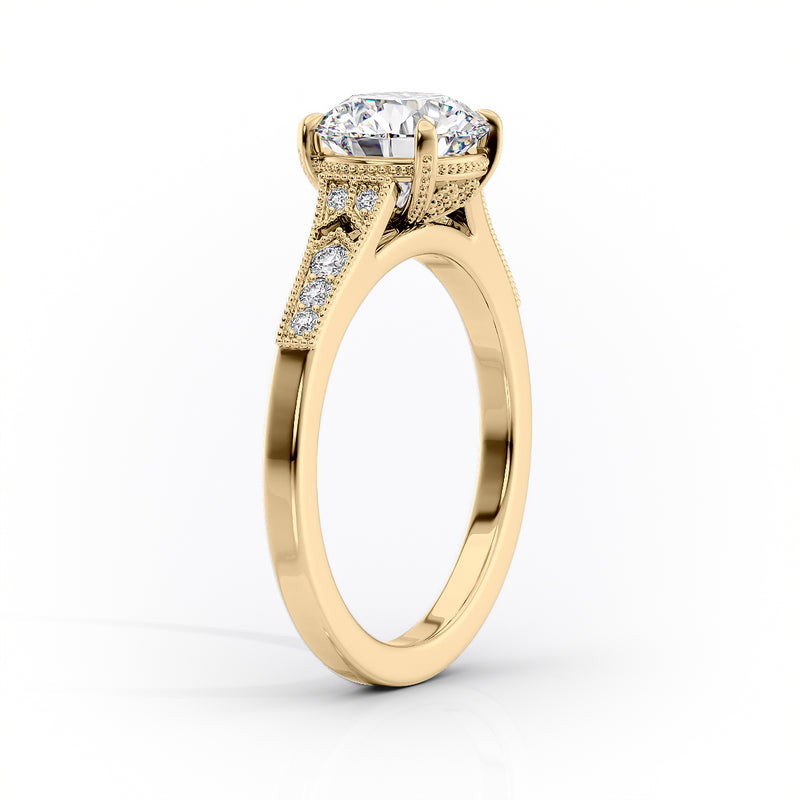 The Dianne Set With A 2 Carat Round Lab Diamond