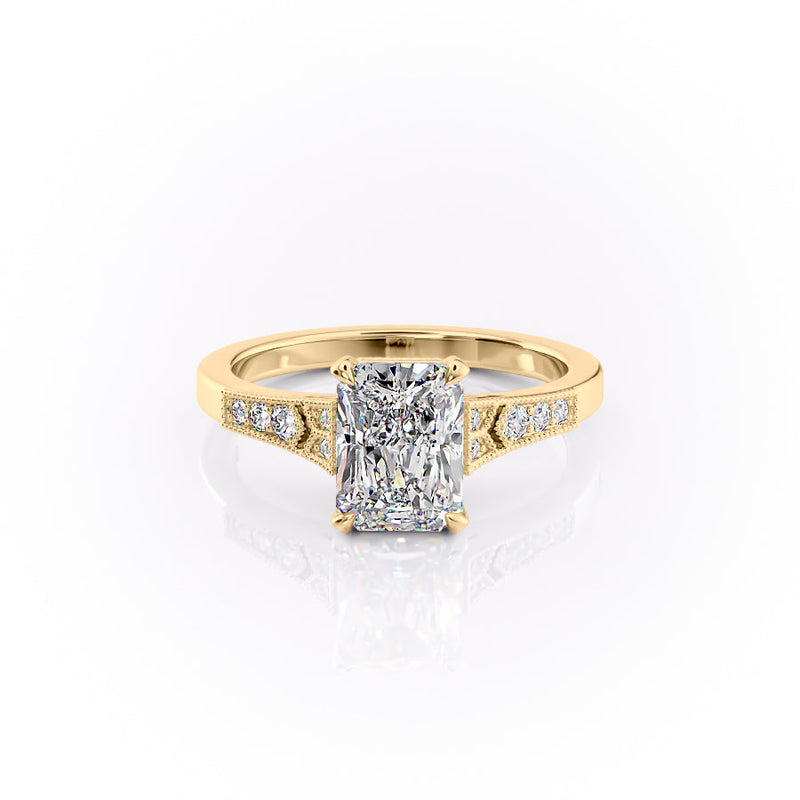 The Dianne Set With A 2.5 Carat Radiant Lab Diamond