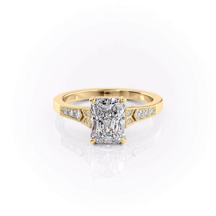 The Dianne Set With A 2.5 Carat Radiant Lab Diamond