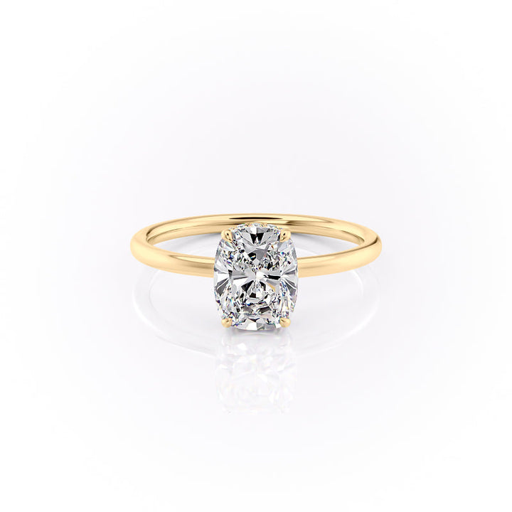 The Aline Set With A 2 Carat Elongated Cushion Lab Diamond