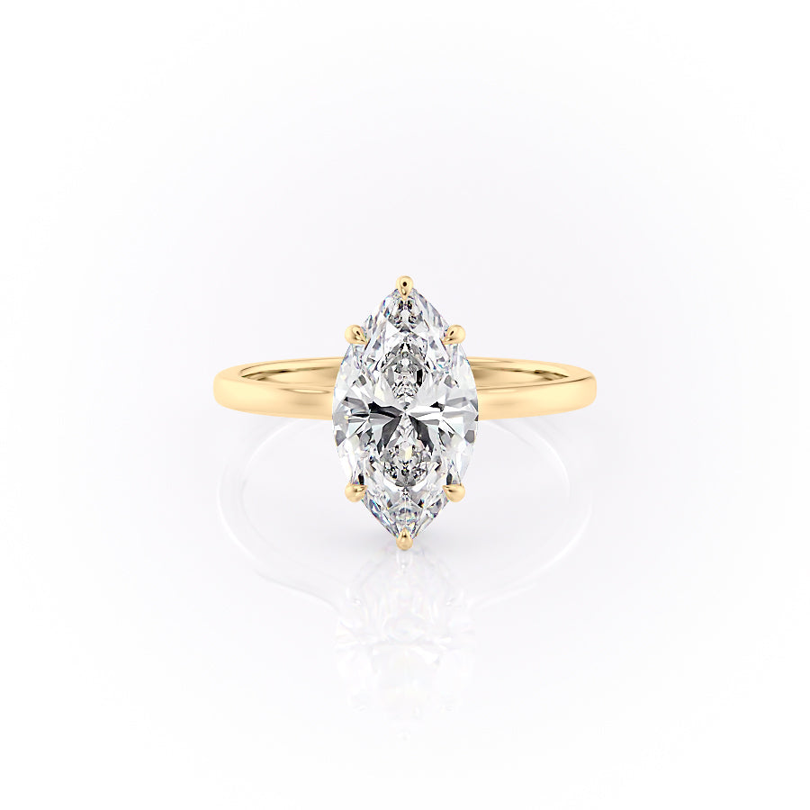 The Aline Set With A 2 Carat Marquise Lab Diamond