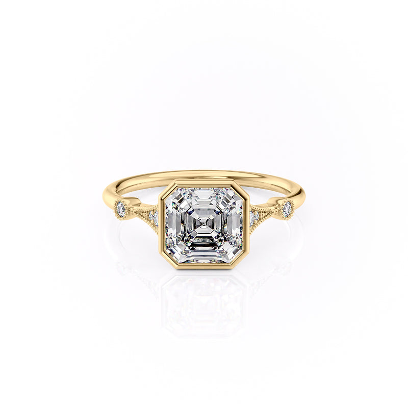 The Bezel Amber Set With A 2 Carat Asscher Lab Diamond
