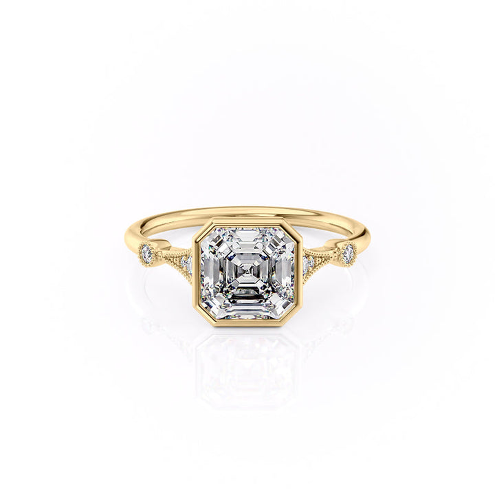 The Bezel Amber Set With A 2 Carat Asscher Lab Diamond
