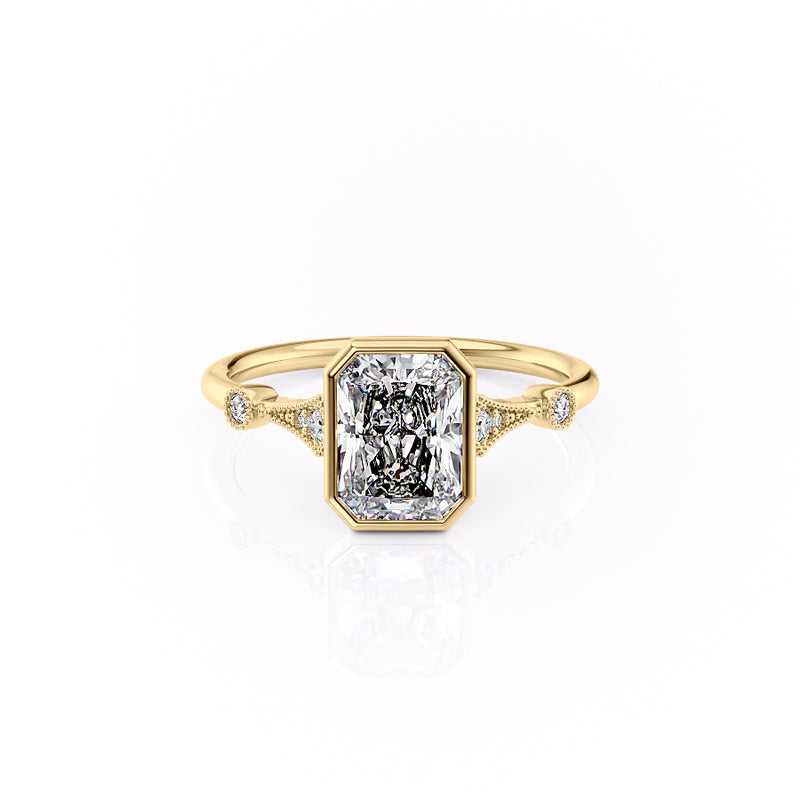 The Bezel Amber Set With A 2 Carat Radiant Lab Diamond