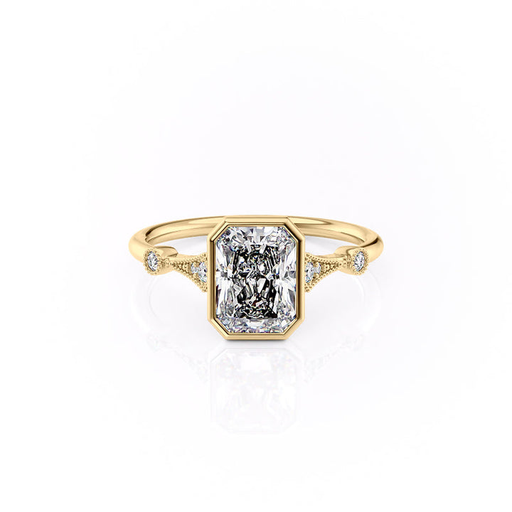 The Bezel Amber Set With A 2 Carat Radiant Lab Diamond