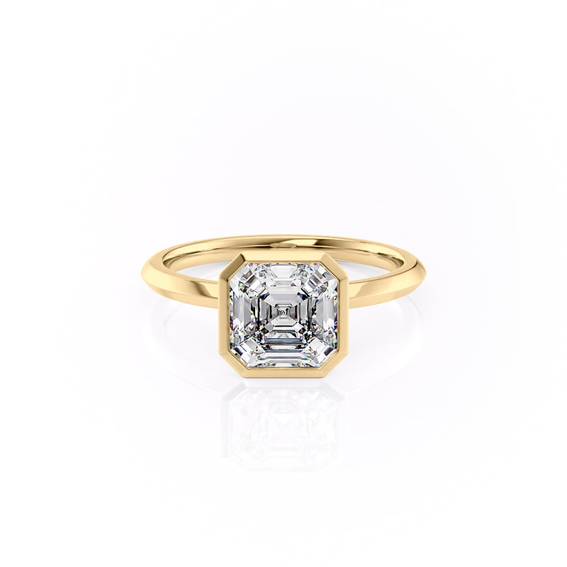 The Razor Bezel Kamellie Set With A 2 Carat Asscher Lab Diamond