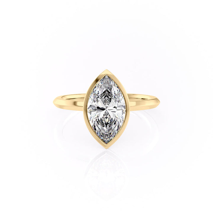 The Razor Bezel Kamellie Set With A 2 Carat Marquise Lab Diamond
