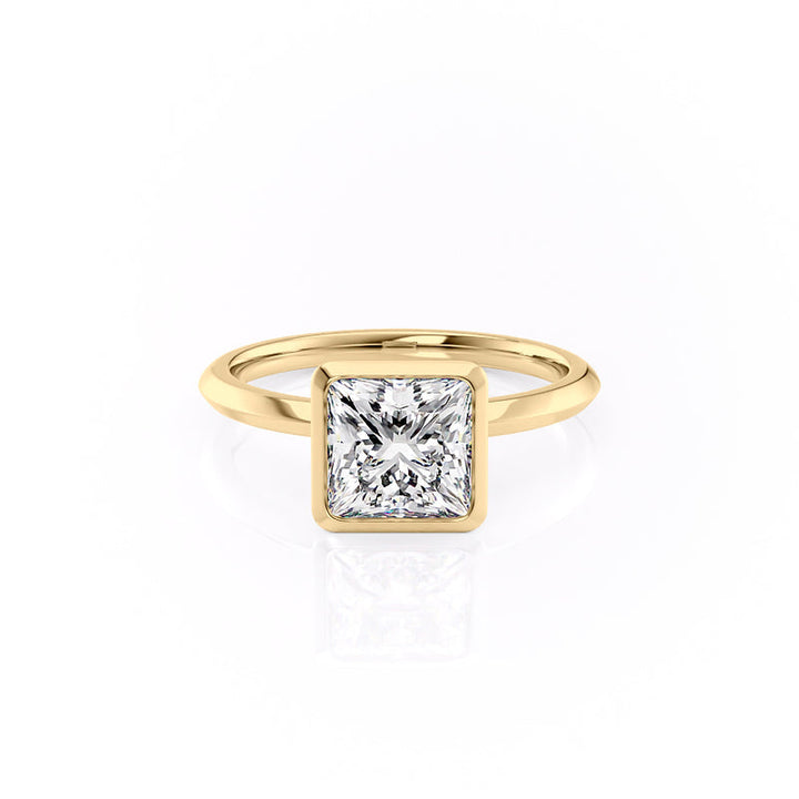 The Razor Bezel Kamellie Set With A 2 Carat Princess Lab Diamond