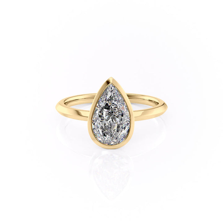 The Razor Bezel Kamellie Set With A 2 Carat Pear Lab Diamond