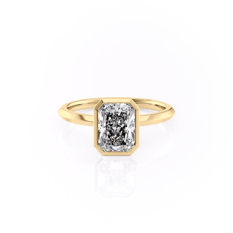 The Razor Bezel Kamellie Set With A 2 Carat Radiant Lab Diamond