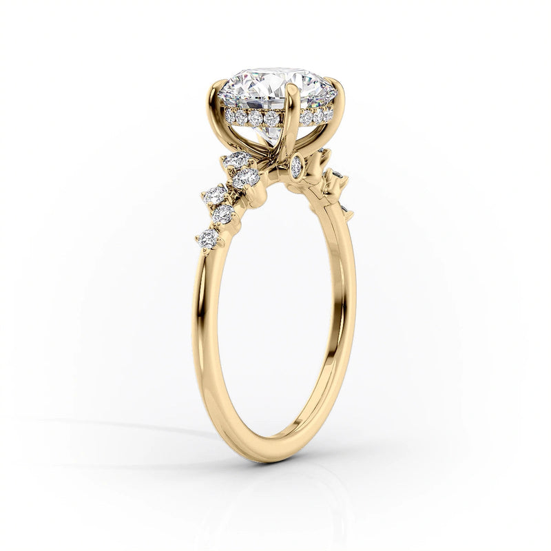 The Mia Set With A 2 Carat Round Lab Diamond