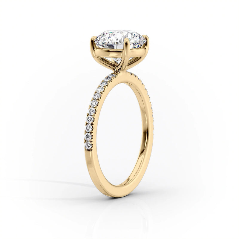 The Pave Eleanor Set With A 2 Carat Round Lab Diamond