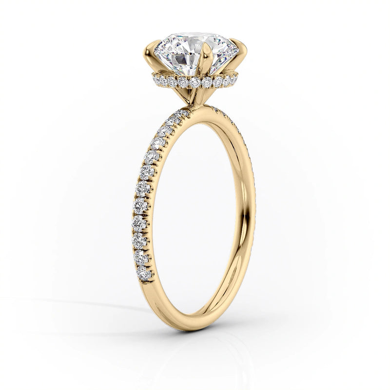 The Pave Alex Set With A 2 Carat Round Lab Diamond