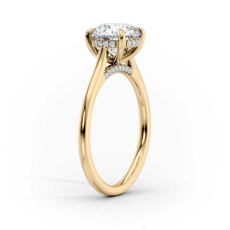 The Natalie Set With A 2 Carat Round Lab Diamond