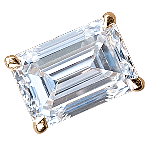 The Alison Set With A 2 Carat Emerald Lab Diamond